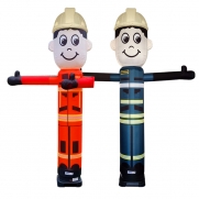 Winkender Feuerwehrmann Maskottchen - Winkefigur 3m